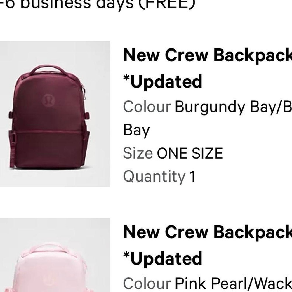 Lululemon burgundy bay backpack New crew updated 2026 - Picture 3 of 6